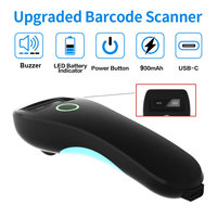 Mini escáner de código de barras Bluetooth 2D 1D, lector de código de barras inalámbrico 3 en 1, escaneo de código de barras portátil, funciona con Windows, Android, iOS