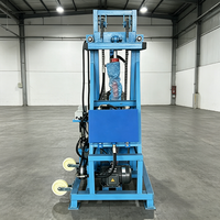 Petite plateforme de forage de puits d'eau électrique portative sur roues 120D, pour puits géothermiques et résidentiels jusqu'à 150 m de profondeur