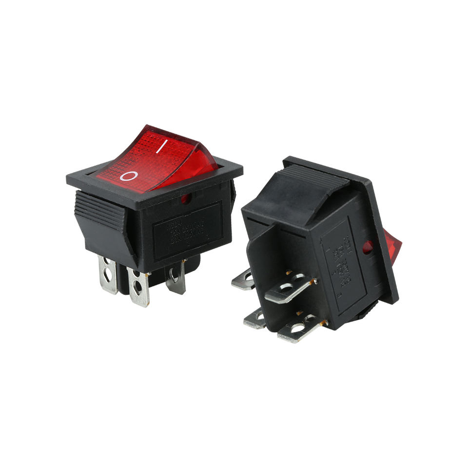 KCD4 Model 4-Pin Rocker Switches Momentary On-Off-On Black CQC ...