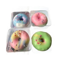 Balle anti-stress en forme de donut à récupération lente, jouet de décompression créatif en forme d'aliment, amusant à pincer pour la décoration de bureau