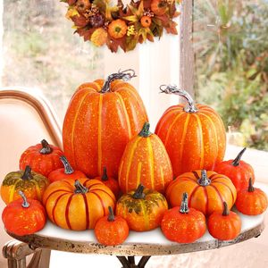 <strong>Large</strong> and Small Outdoor Artificial Foam <strong>Pumpkins</strong> for Halloween Thanksgiving Christmas Easter Graduation Decorations - Product Image 1