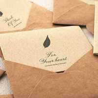Enveloppes Kraft avec autocollant doré scintillant Joyeux Anniversaire, papier brun, cartes cadeaux, vente en gros, papeterie d'invitation