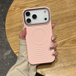 เคสโทรศัพท์สำหรับ iPhone 16 Pro Max, ซิลิโคนเหลว, เคสแบบนิ่มแม่เหล็กผิวด้านลายคลื่น, เคสกันกระแทกแบบครอบคลุมเต็มรูปแบบ - Product Image 6