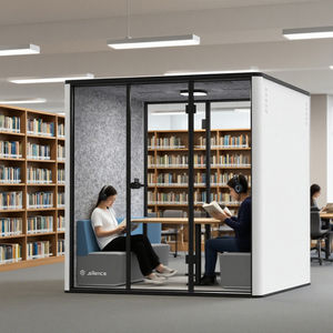 Cabina <span class=keywords><strong>de</strong></span> oficina con aislamiento <span class=keywords><strong>de</strong></span> sonido modular Cabina insonorizada profesional para transmisión virtual y llamadas <span class=keywords><strong>de</strong></span> conferencia - Product Image 4