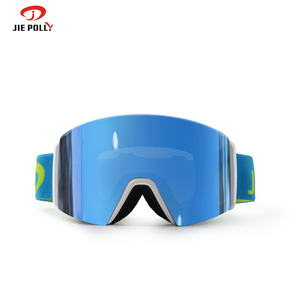 نظارات رياضية ثلجية فاخرة مضادة للضباب بشعار OEM مخصص وعدسات مغناطيسية خارجية ملونة بالضوء نظارات تزلج Otg معدات التزلج على الجل - Product Image 4