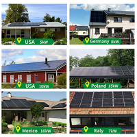 Système solaire complet 30 kW avec onduleur hybride triphasé connecté au réseau 5 kVA 6 kW 8 kW 10 kW, batterie au lithium MPPT, garantie 10 ans