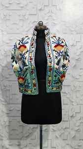 Chaqueta suzani tie dye tnt, chaqueta larga suzani para mujer, estilo bohemio, gitano, crewel, ideal para primavera, festivales, regalo especial. - Product Image 5