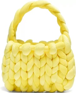Sac fourre-tout en toile tissée avec fil épais pour point de croix, pour adolescents, durable, couleur brillante, sac à main au crochet, artisanat de mode au crochet - Product Image 5