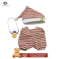 Boneka Beruang Teddy Bergaris Hijau Lucu dengan Gantungan Botol, Mainan Plush Lembut dan Imut, Boneka Penghibur