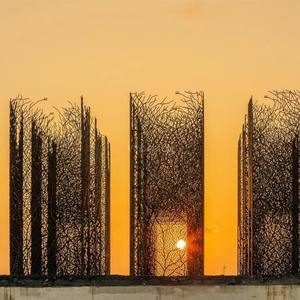 Escultura de Malha de Aço <span class=keywords><strong>Corten</strong></span> Personalizada Vincentaa, Arte ao Ar Livre, Grande Escultura - Product Image 2