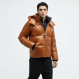 Doudoune en duvet épais personnalisée Manteau à bulles Vêtements d'extérieur d'hiver en coton rembourré Veste coupe-vent pour hommes Mode douce et chaude - Product Image 1