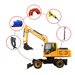 SHANDING Envío Gratuito CE EURO 5 Miniexcavadora de Ruedas para Uso Doméstico, Excavadora de Jardín, Miniexcavadora Kubota - Product Image 6