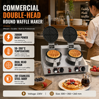 Gaufrier électrique portable 2000W/230V pour mini-gaufres triangulaires Obanyaki, idéal pour l'hôtellerie