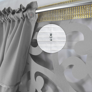 Rideaux décoratifs de couleur unie de style luxe avec panneaux évidés, 3 pièces, 145*160cm, utilisés pour les salons et les chambres - Product Image 4