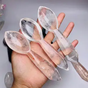 Healing Crystals Machine Engraving Polished Mixed Material Crystal Spoons Crystal Crafts