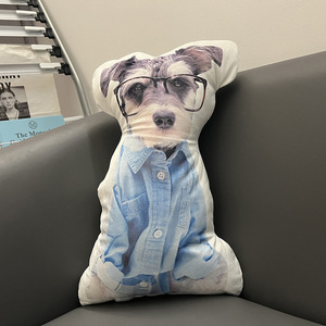 Almohada de felpa para niños Diy con forma de animales estéticos hecha a mano para sala de estar, almohadas decorativas personalizadas para cama, dormitorio, sofá de casa - Product Image 3