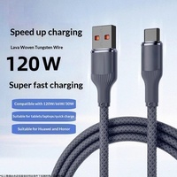 Cable USB A a USB C de 100W, PD 5A, Carga Rápida, Trenzado de Nailon, Cable de Datos Tipo C, Núcleo de Cobre, Tungsteno Dorado, para Teléfono A-C