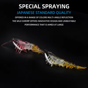 Esca Morbida con Ami 6.8g/9.5cm 2.4g/6.5cm, Piccolo Gamberetto Luminoso, Esca Finta per <span class=keywords><strong>Pesca</strong></span> - Product Image 3