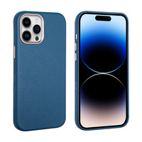Étui de téléphone portable en cuir véritable magnétique, design professionnel, entièrement fait main pour iPhone 17 Air 16 Pro Max 15 14 13