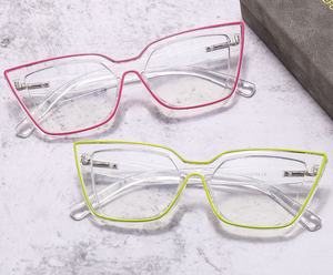 Kính mắt thời trang nữ <span class=keywords><strong>2026</strong></span>, kiểu dáng mắt mèo, gọng lớn, trong suốt nhiều màu, chống ánh sáng xanh, hỗ trợ cận thị. - Product Image 2