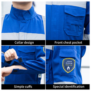 カスタマイズされたFR作業服、高視認性反射材付き100%コットン快適溶接作業着ユニフォーム - Product Image 5