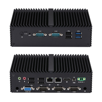 PC Industrial Sin Ventilador Qotom J6412 Serie Q10821X, Doble LAN, 6xCOM, HD+VGA, Gateway IoT 4G/5G, Computadora Integrada DDR4, Arranque Automático