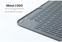 Tapis de séchage de vaisselle en silicone résistant à la chaleur, écologique, à séchage rapide et facile à nettoyer, pour comptoir de cuisine, évier et tiroir