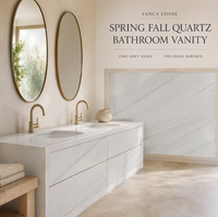 Dalle de quartzite FANCY STONE printemps-automne, pierre blanche polie pour îlot de cuisine de luxe, meuble-lavabo de salle de bain, décoration murale d'hôtel