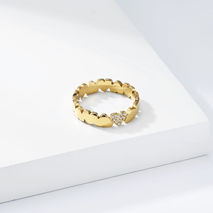 Cross-border yunnique style titanium steel diamond-encrusted ring for women, fashionable, light luxury, high-end, c - Product Image 3