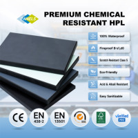 Panneaux stratifiés résistants aux taches de solvants et aux produits chimiques, faciles à nettoyer, HPL résistant aux produits chimiques pour ateliers et usines
