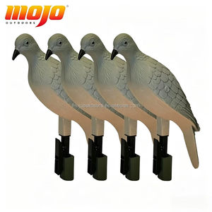 Lot de 4 leurres de chasse aux colombes modernes multifonctionnels en plastique <span class=keywords><strong>à</strong></span> clipser pour l'extérieur, avec base légère et écologique, accessoires inclus - Product Image 1