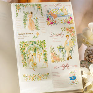 1 rouleau de ruban adhésif décoratif, série <span class=keywords><strong>Voyage</strong></span> en provenance <span class=keywords><strong>du</strong></span> sud de la France, paysage romantique, pour collage - Product Image 3