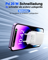 Cargador USB Tipo-C PD de 20W con Precio de Fábrica, Salida QC3.0 5V/3A, Protección OTP/OVP para Reloj Inteligente, Auriculares, Cámara y Portátil