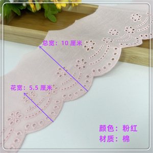 Hot Sale Custom Hollowing Out <strong>Embroidery</strong> Lace Cotton <strong>Material</strong> 10cm Wide Black <strong>Embroidery</strong> Ribbon Lace for Garment - Product Image 6