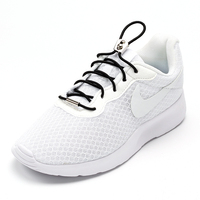 Serrure coulissante élastique en métal sans lacet lacets réfléchissants ronds enfant adulte loisirs prendre une marche baskets lacets de chaussures paresseux