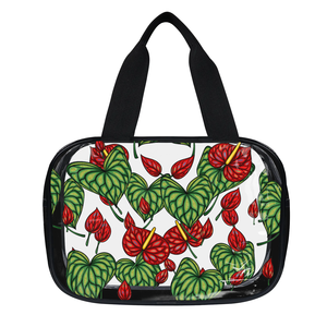Sac cosmétique transparent en PVC personnalisé, motif Anthurium Tailflower, adapté aux hommes et aux femmes, impression à la demande, facile à transporter - Product Image 2