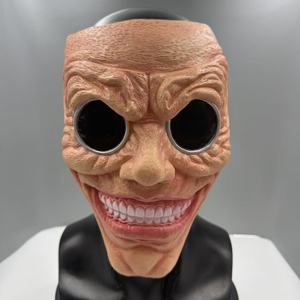 <span class=keywords><strong>Masque</strong></span> en latex Creepy Hollow Eye Smile, <span class=keywords><strong>masque</strong></span> d'horreur intégral effrayant pour Halloween, fête costumée, cosplay - Product Image 1