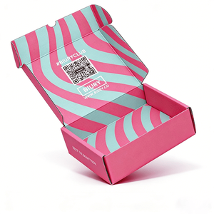 Caja <span class=keywords><strong>de</strong></span> Cartón Corrugado Rosa Menta con Impresión <span class=keywords><strong>de</strong></span> <span class=keywords><strong>Código</strong></span> QR en el Interior, Soluciones <span class=keywords><strong>de</strong></span> Empaque para Marcas <span class=keywords><strong>de</strong></span> Moda, Cajas <span class=keywords><strong>de</strong></span> Envío - Product Image 4