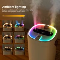 Humidificateur ultrasonique à 3 buses, diffuseur d'arômes de bureau de 2000 ml, alimenté par USB, humidificateur d'air silencieux pour la maison et le bureau