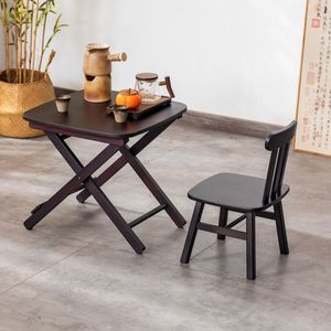 Chaise pour enfants en bois massif avec dossier, marron foncé, petite taille, pour usage domestique, salon, tabouret d'étude - Product Image 3