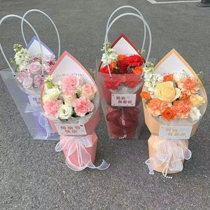 Nouveau style pour festivals : Emballage rapide pour bouquets de fleurs en forme d'éventail, en carton, vente en gros, élégant et rapide à assembler - Product Image 2