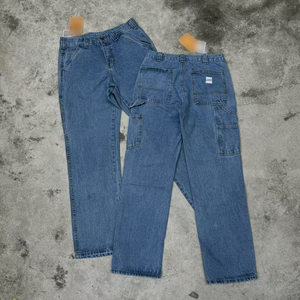 <span class=keywords><strong>Jeans</strong></span> da Lavoro Giapponesi Stile Carpenter di Marca, Design Largo a Gamba Dritta di Alta Gamma, Denim Casual Estivo con Bottoni Medi - Product Image 3