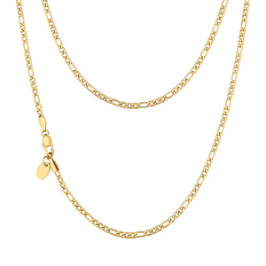 Hot Sale Stainless Steel 18K Gold Figaro Chain Necklace Unisex Hip Hop Layered Necklaces Wholesale - Product Image 1