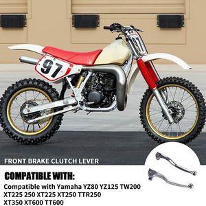 Aluminum Brake And <b>Clutch</b> Levers For Yamaha Yz80 Yz125 Tw200 Xt Ttr25 Off Road Motorcycle Cable Actuated <b>Silver</b> - Product Image 2