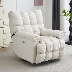 Sillón <span class=keywords><strong>reclinable</strong></span> giratorio contemporáneo multifuncional eléctrico con respaldo ajustable cómodo sillón <span class=keywords><strong>reclinable</strong></span> de cine en casa con reposapiés - Product Image 1