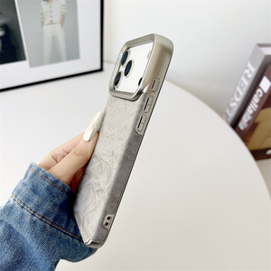 เคสหนังเคลือบทองคำปี 2026 สำหรับ iPhone 17 16 Pro Max เคสผ้าเนื้อแมทลายหินอ่อนสำหรับ iPhone 13 14 15 16 17 - Product Image 5