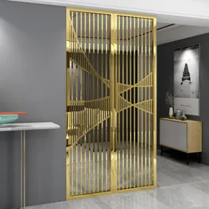 Metalen Modern Design Paneel Scherm Decoratieve Gouden Scheidingswand