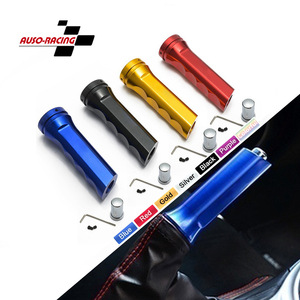 Cubierta de Freno de Mano de Aluminio Auso-Racing, Protector de Palanca de Cambios de Metal para Mejora de Automóviles, Negro, Rojo, Azul, Dorado, Plateado, Morado - Product Image 1