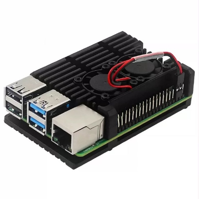 Aluminum Case for Raspberry Pi 4 Armored Shell Passive Cooling Radiator Optional Dual Fan Cooler for Raspberry Pi 4B