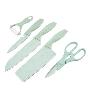 Bloque de Cuchillos de Cocina de Paja de Trigo de Color, <span class=keywords><strong>para</strong></span> Chef, <span class=keywords><strong>Cuchillo</strong></span> <span class=keywords><strong>para</strong></span> Deshuesar Carne, <span class=keywords><strong>Cuchillo</strong></span> <span class=keywords><strong>para</strong></span> Cortar con Tijeras <span class=keywords><strong>para</strong></span> <span class=keywords><strong>Pollo</strong></span>, Pelador de Verduras, 6 Piezas - Product Image 6